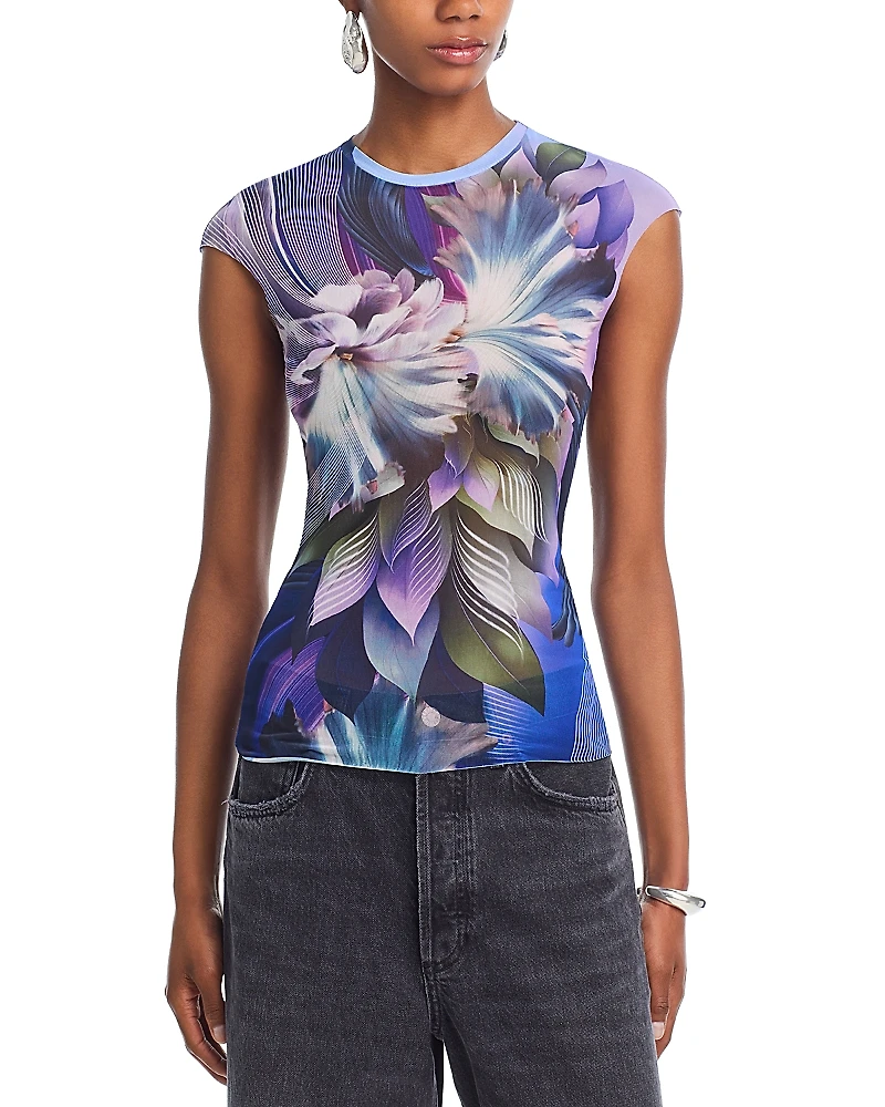 Afrm Nina Semi Sheer Top