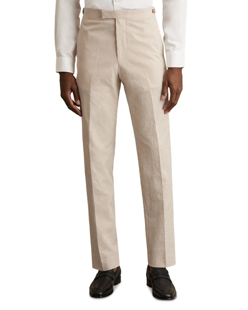 Slim Fit Seersucker Mixer Trousers