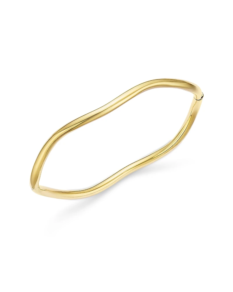 Bloomingdale's Fine Collection Polished Tube Wavy Bangle Bracelet