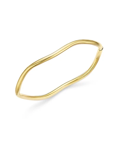 Bloomingdale's Fine Collection Polished Tube Wavy Bangle Bracelet