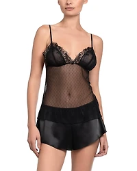 Bloom by Jonquil Dot Mesh Cami Short Set