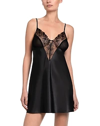 In Bloom by Jonquil Dot Mesh Satin Chemise