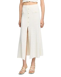Sandro Pointelle Knit Maxi Skirt