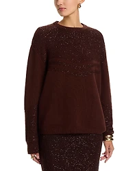 Fabiana Filippi Wool Blend Sequin Intarsia Knit Sweater