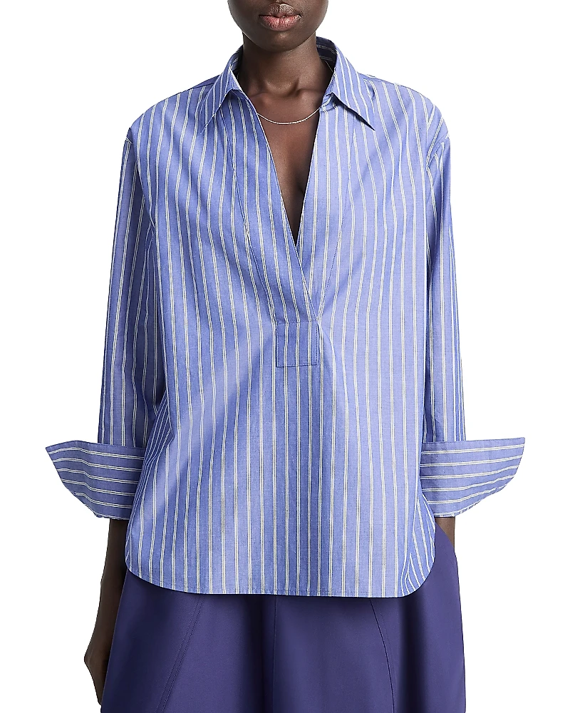 Vince Relaxed Long Sleeve Popover Shirt