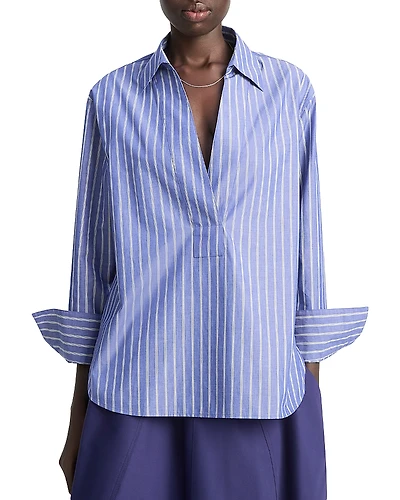 Vince Relaxed Long Sleeve Popover Shirt