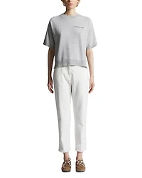 Mid Rise Straight Jeans Natural White