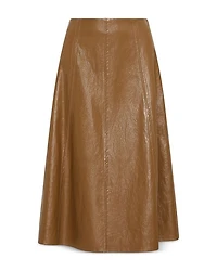 Falange Faux Leather Skirt