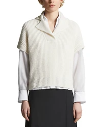 Peserico Ribbed Short Sleeve Sweater