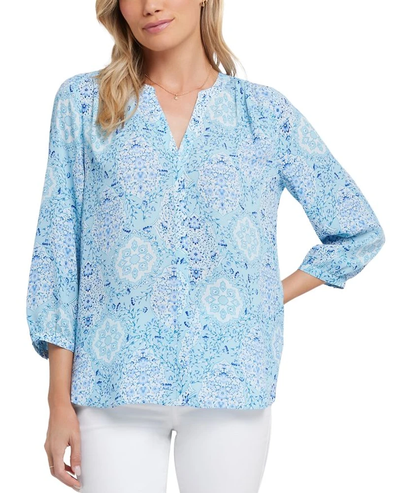 Petite Pintucked Blouse