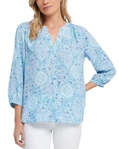 Petite Pintucked Blouse