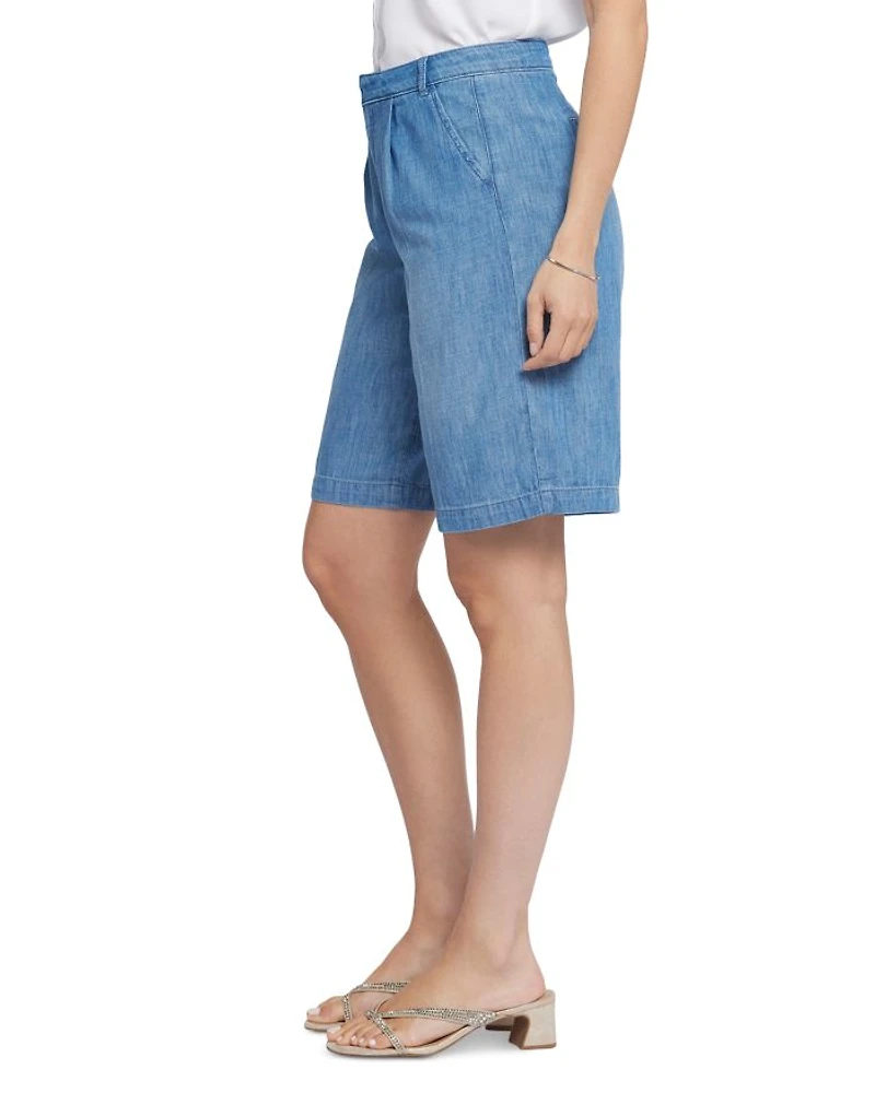 Petite Relaxed Denim Bermuda Shorts Corfu