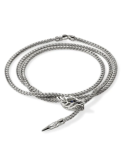 John Hardy Sterling Silver Blue Sapphire Naga Wrap Bracelet