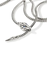 Sterling Silver Blue Sapphire Naga Wrap Bracelet