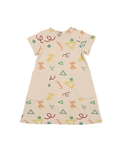 Maniere Girls' Summer Fun Short Sleeve Dress - Little Kid