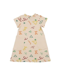 Maniere Girls' Summer Fun Short Sleeve Dress - Little Kid
