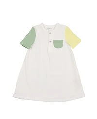 Maniere Girls' Sunshine Rainbows Short Sleeve Dress - Little Kid, Big Kid