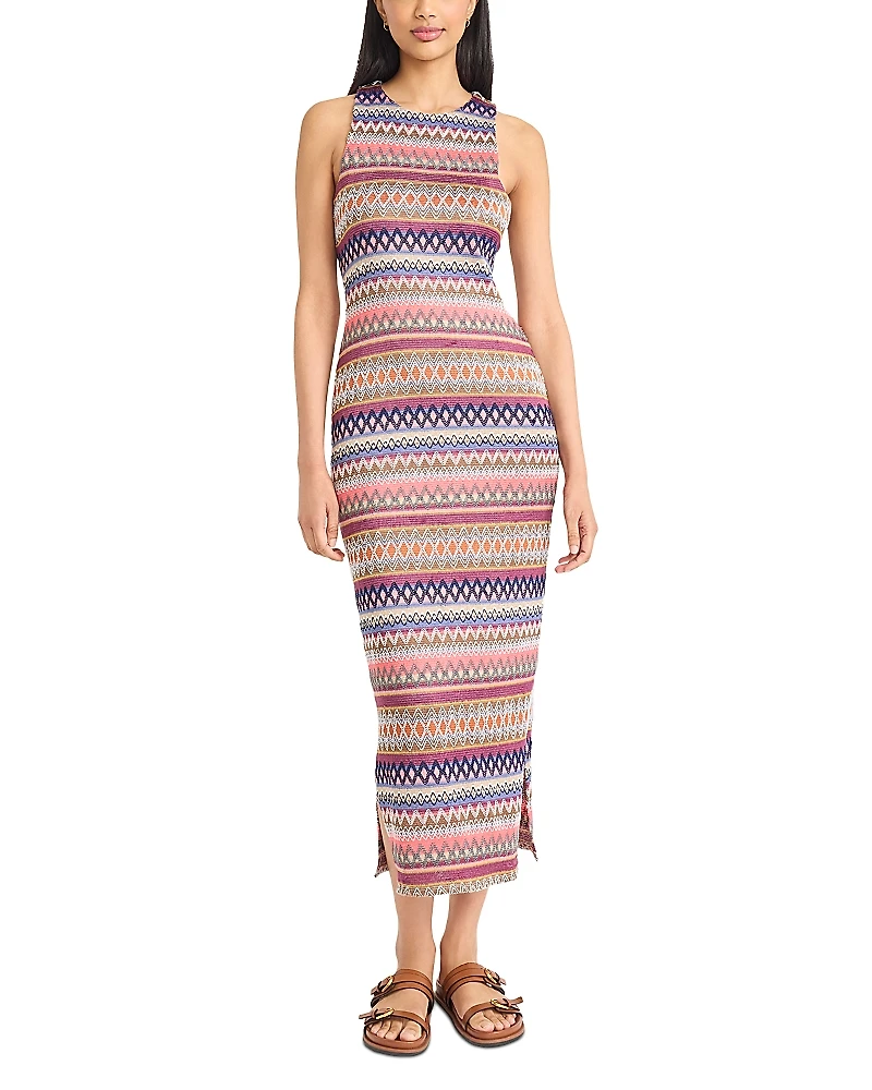 The Good Journey Sleeveless Crocheted Midi Dress