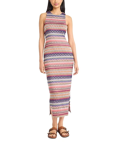 The Good Journey Sleeveless Crocheted Midi Dress