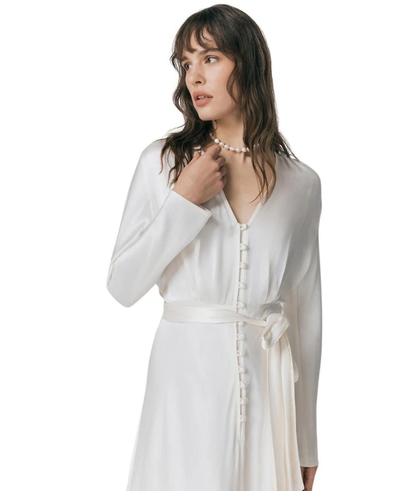 Meryl Satin Midi Dress