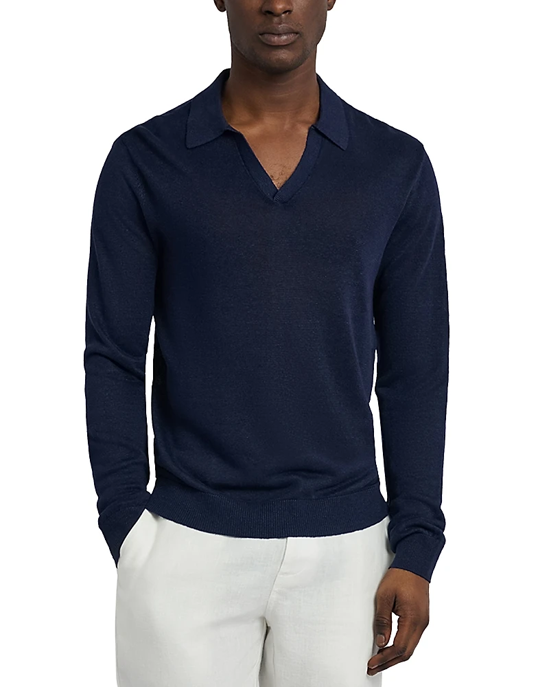 Onia Johnny Linen Polo Sweater