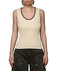 Avec Les Filles Embellished Tank Top