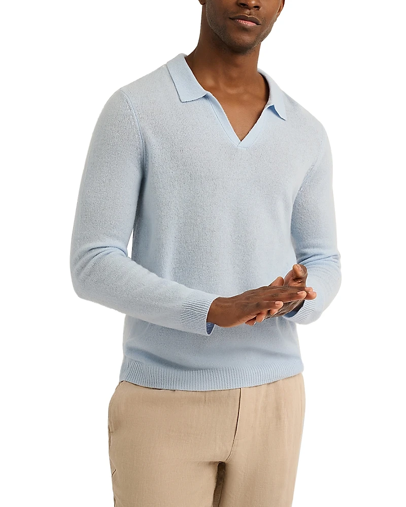 Onia Featherweight Cashmere Polo Sweater