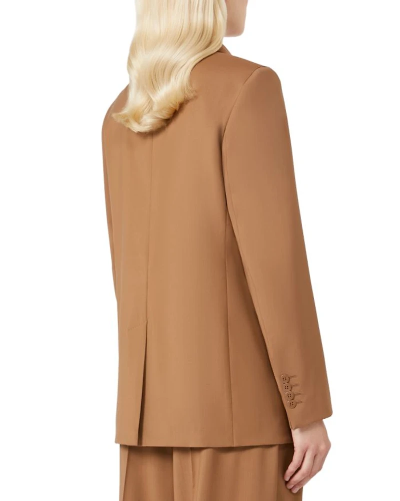 Wool Notched Lapel Blazer