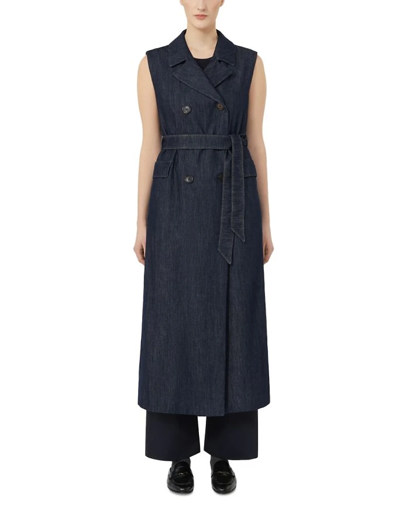 Greta Ultramarine Denim Waistcoat Dress