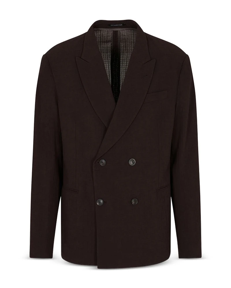 Double Breasted Peak Lapel Blazer