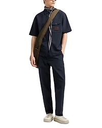 Regular Fit Textured Stretch Pants