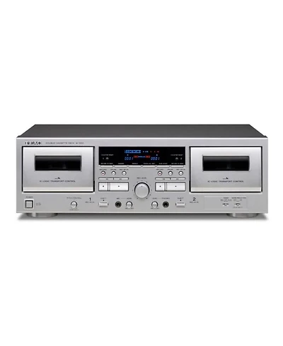 W-1200 Dual Cassette Player & Recorder with Pitch Control, Mic Input, & USB Out