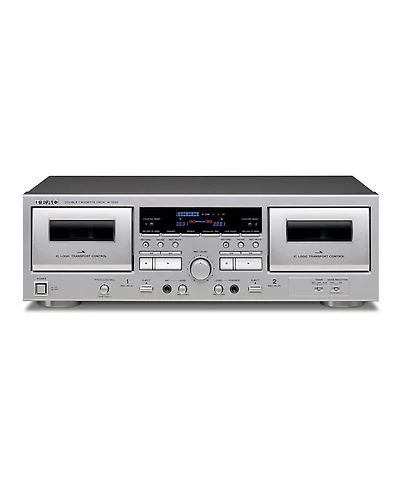 Teac W-1200 Dual Cassette Player & Recorder with Pitch Control, Mic Input, & Usb Out