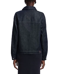 Dark Denim Jacket with Rolled Collar