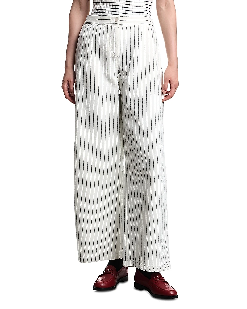 Emporio Armani Garment Dyed Wide Leg Pants