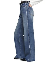 Cary High Rise Slouchy Jeans Chesapeake Studded