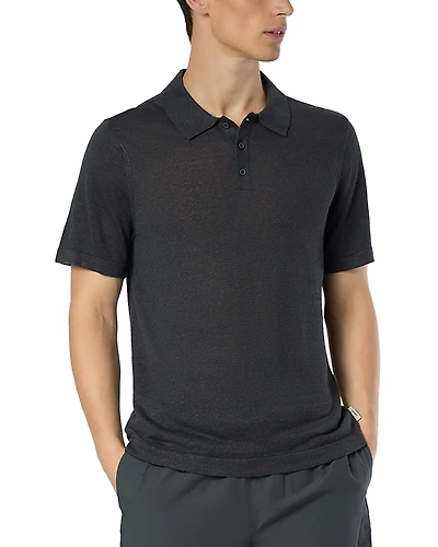 Onia Linen Sweater Polo Shirt