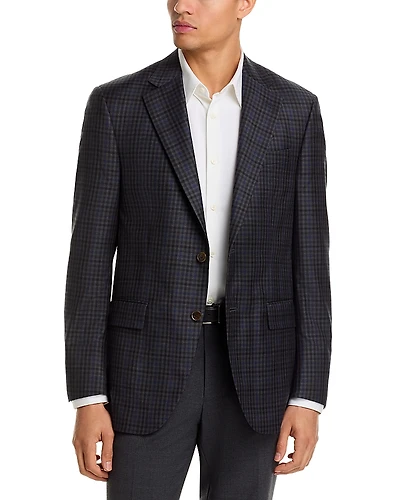 Peter Millar Flynn Check Windowpane Wool Regular Fit Sportscoat