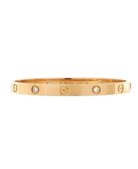 Pre-Owned Cartier Love 4 Diamond Bracelet 18K Gold with Diamonds