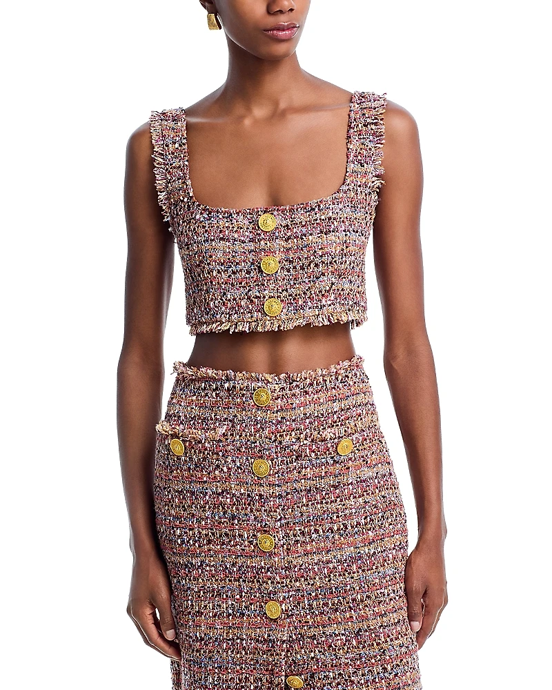 L'Agence Maylin Tweed Bralette Top