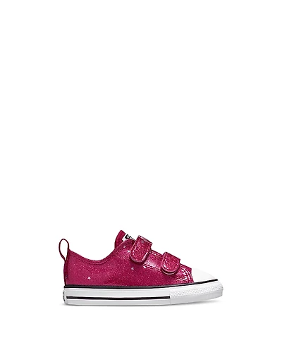 Converse Girls' Chuck Taylor All Star 2V Ox Glitter Sporty Sneakers - Toddler, Big Kid