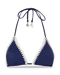 Crocheted Trim Bikini Top
