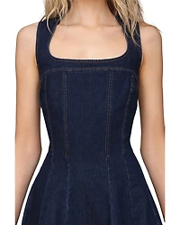 Panelled Fit & Flare Cap Sleeve Dress