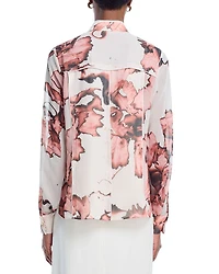 Burnt Floral Print Blouse