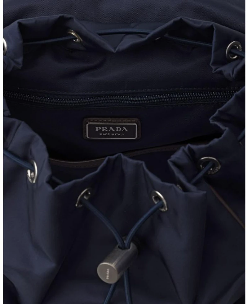 Re-Nylon and Leather Backpack