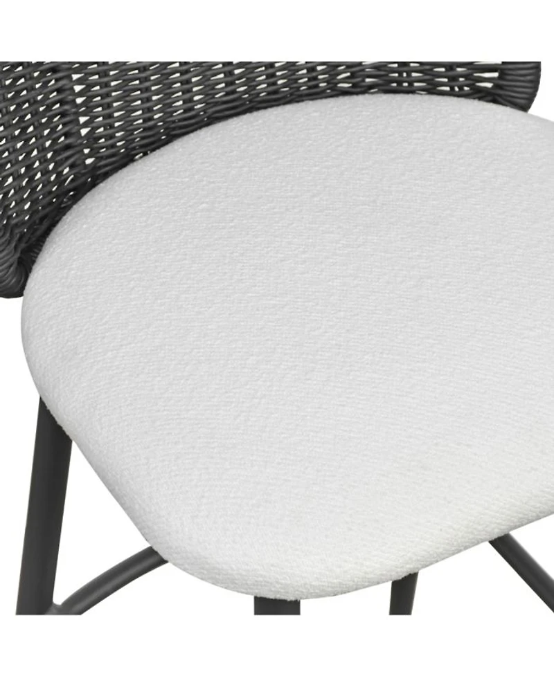 Alexa Rattan Performance Fabric Barstool