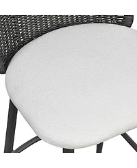 Alexa Rattan Performance Fabric Barstool