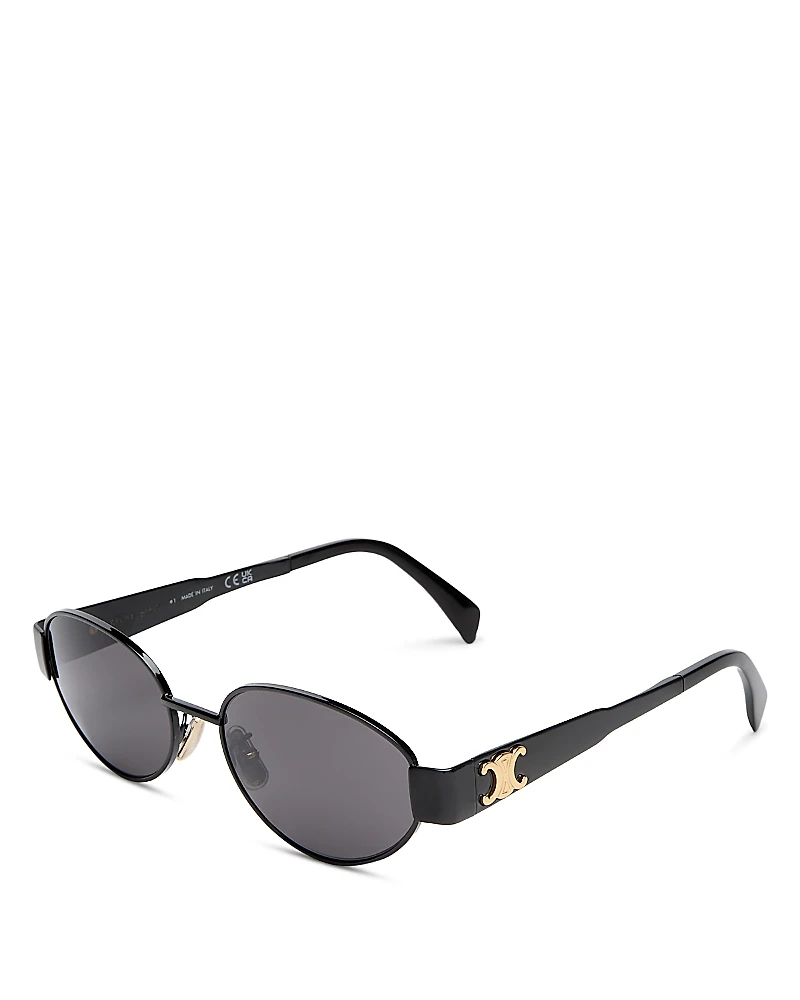 Celine Triomphe Metal Round Sunglasses, 54mm