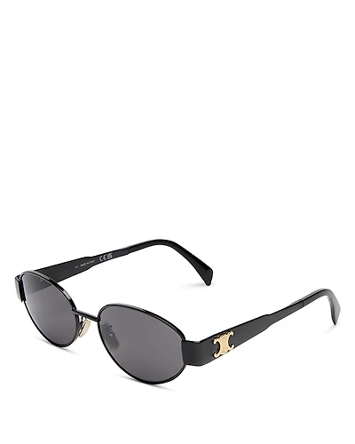 Celine Triomphe Metal Round Sunglasses, 54mm