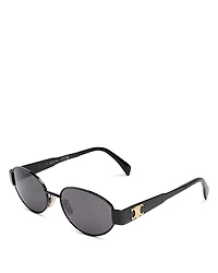 Celine Triomphe Metal Round Sunglasses, 54mm